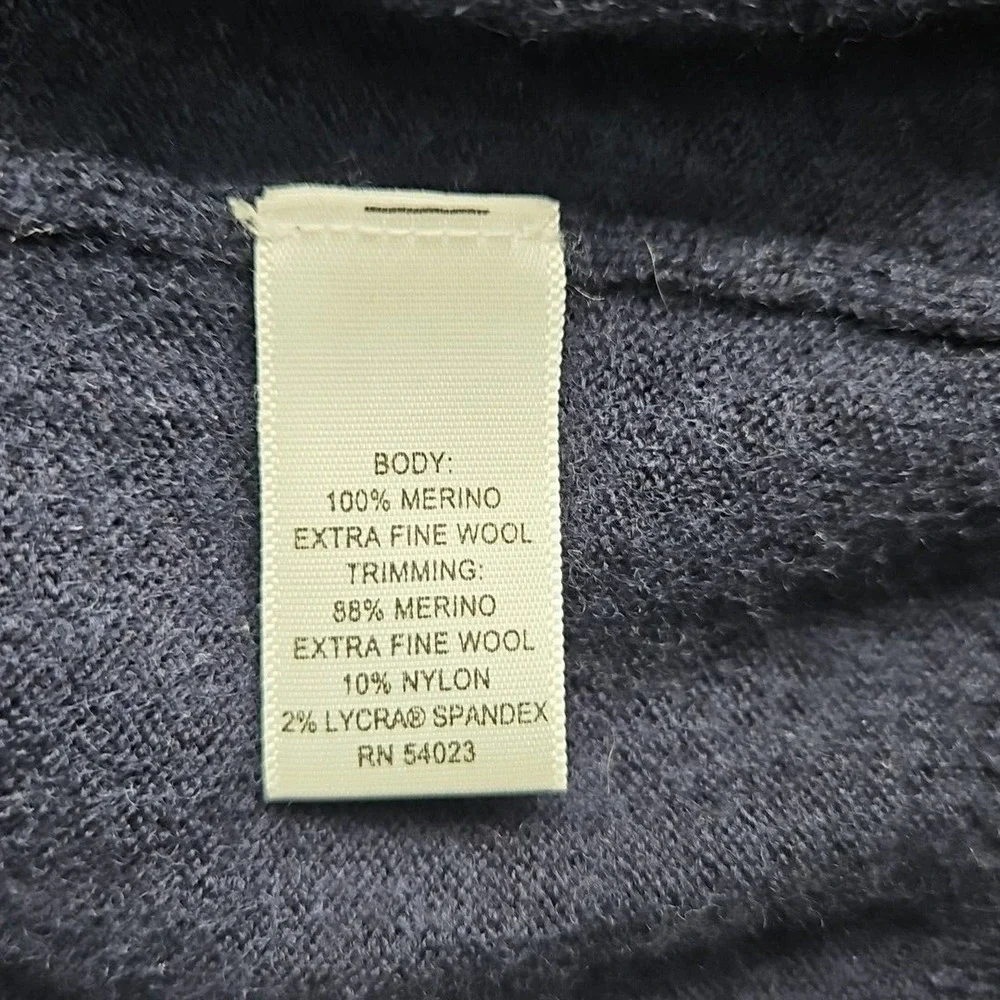 Banana Republic Men's Medium‎ 100% Extra Fine Merino Wool Zip-Up Sweater Jacket